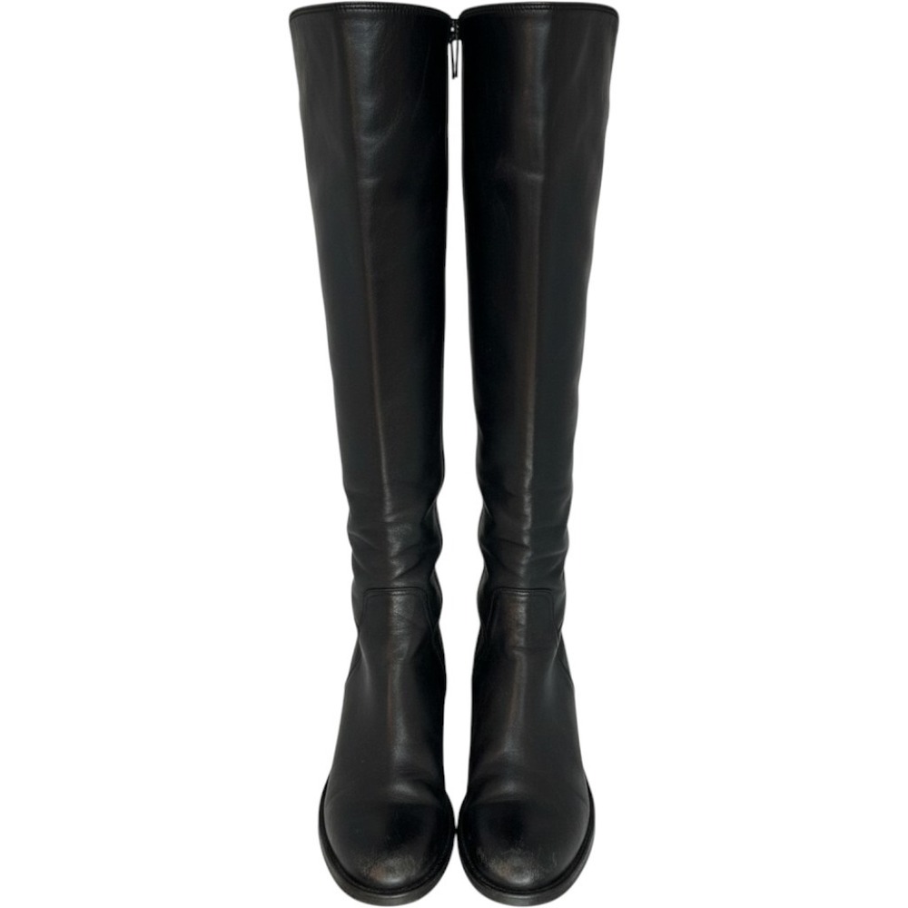 G.C. Shoes Ayla Black Over The Knee Tall Boots Faux Leather Women Size 10 S-0021